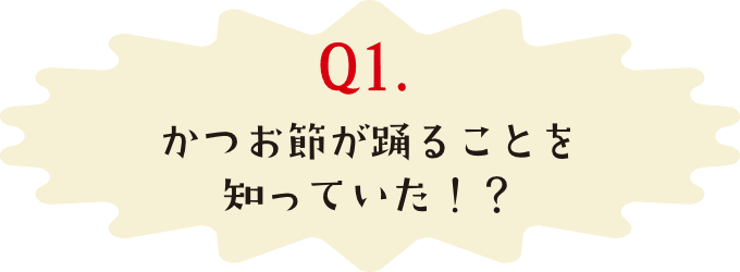 かつお節が踊ることを知っていた！？