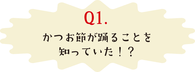 かつお節が踊ることを知っていた!?