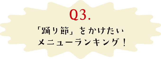 「踊るかつお節」をかけたいメニューランキング!