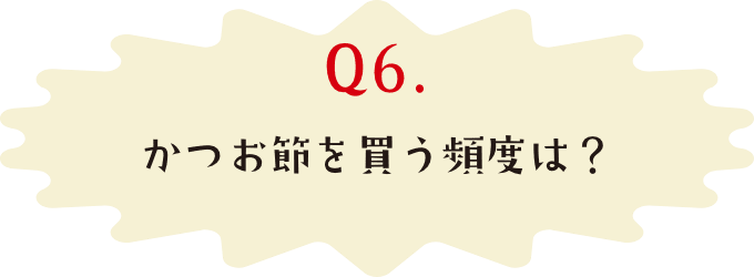 かつお節を買う頻度は?