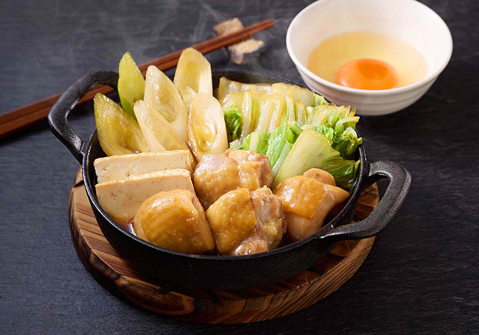 本醸造醤油ベースの甘辛い鶏すき焼き鍋つゆ